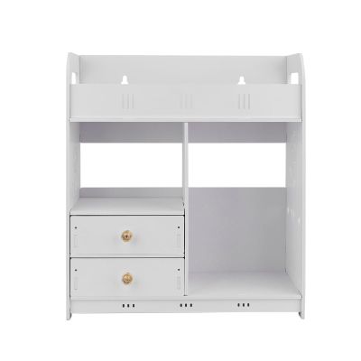 clinmday Wall-Mounted Bathroom Storage Cabinet,Punching Free Bathroom Cabinet with Hollow Flower Carved | Bathroom Toilet Storage Shelf for Kitchen Dining, Living Room White