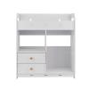 clinmday Wall-Mounted Bathroom Storage Cabinet,Punching Free Bathroom Cabinet with Hollow Flower Carved | Bathroom Toilet Storage Shelf for Kitchen Dining, Living Room White view 1