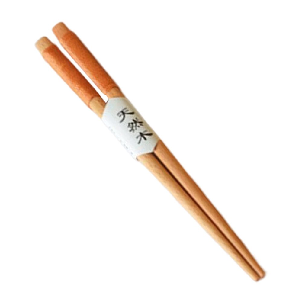 Chopsticks For Beginners 1 Pair 18cm Wooden Chopsticks Dishwasher Safe Comfortable Grip Reusable Chinese Classic Style Children Chopsticks for Home Kids Chopsticks Helper