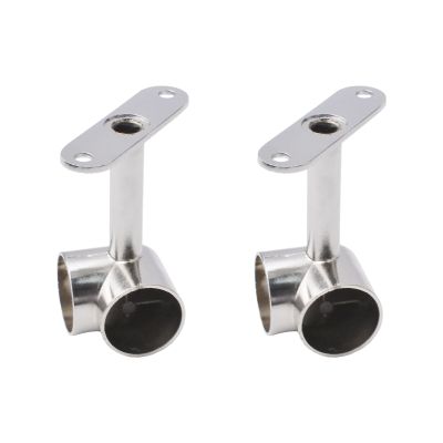 INCREWAY Corner Closet Rod Support Bracket, 2PCS 90 25mm Wardrobe Accessories Clothes Rail Flange Seat for Cabinet Wardrobe in Bedroom Bathroom, Silvery