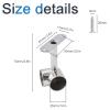 INCREWAY Corner Closet Rod Support Bracket, 2PCS 90 25mm Wardrobe Accessories Clothes Rail Flange Seat for Cabinet Wardrobe in Bedroom Bathroom, Silvery view 2