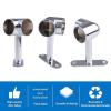 INCREWAY Corner Closet Rod Support Bracket, 2PCS 90 25mm Wardrobe Accessories Clothes Rail Flange Seat for Cabinet Wardrobe in Bedroom Bathroom, Silvery view 3