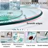SYUFRE 24""/30"" Glass Lazy Susan for Dining Table,Tempered Glass Turntable Round Clear Dining Table Tray Tabletop Organizer Large Serving Plate Silent & Smooth Spin (Size :  60cm/24in), 10200230 view 4
