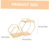 BESTOYARD Hexagonal Storage Shelves Locker Shelf Wall Plant Shelf Small Wall Shelf Shelves Wall Metal Wall Shelf Wall Metal Shelves Wall Shelving No Punching Wood Decorate view 2