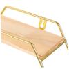 BESTOYARD Hexagonal Storage Shelves Locker Shelf Wall Plant Shelf Small Wall Shelf Shelves Wall Metal Wall Shelf Wall Metal Shelves Wall Shelving No Punching Wood Decorate view 3