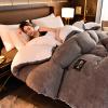 Plush Breathable Fluffy Lamb Velvet Warm Winter Quilt, Thicken Lamb Cashmere Blanket, Winter Soft and Warm Bed Quilt, Single/Double for Home (Color : Gris, Size : 200x230cm(4kg)) view 1