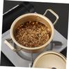 BESTOYARD 2pcs Instant Noodle Pot Ramen Noodle Pot Soup Pot Kitchen Coookware Large Pot Ramyun Pot Ramyun Cooker Small Stockpot Copper Pot Korean Ramen Aluminum Pot with Lids Heating Stove view 2
