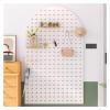 XILYZMO Pegboard, Wood Pegboard Combination Wall Organizer Kit, Wall Mount Peg Board Divider, Craft Organizer Peg Board Display for Bedroom Study(White,60x120cm) view 1