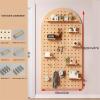 XILYZMO Pegboard, Wood Pegboard Combination Wall Organizer Kit, Wall Mount Peg Board Divider, Craft Organizer Peg Board Display for Bedroom Study(White,60x120cm) view 4