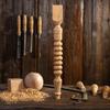 Dining Wooden Table Leg, Wood Furniture Leg, Dresser Leg, Sofa Leg, Rustic Wooden Leg (22 Inch / 55 cm) view 4