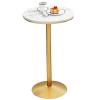 High Table, Round Bar Table, Small Accent Table Nightstand Couch Table Bistro Pub Bar Table Kitchen Dining Table Conference Meeting Table, Marble Tabletop (Size : Height 105cm) view 1