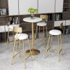 High Table, Round Bar Table, Small Accent Table Nightstand Couch Table Bistro Pub Bar Table Kitchen Dining Table Conference Meeting Table, Marble Tabletop (Size : Height 105cm) view 3