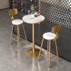 High Table, Round Bar Table, Small Accent Table Nightstand Couch Table Bistro Pub Bar Table Kitchen Dining Table Conference Meeting Table, Marble Tabletop (Size : Height 105cm) view 4