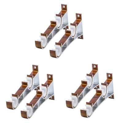 BESTOYARD 6 Pcs Curtain Rod Hanger Curtain Pole Holder Curtain Rod Bracket Curtain Pole Hanger Curtain Pole Brackets Curtain Bracket Curtain Holder Accessories for Extender Ceiling