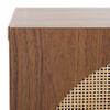 2 Door Shelf Media Stand 47"" W X 16"" D 21"" H Brown Natural Modern Contemporary Wood Glossy Includes Hardware, Medium, White view 4