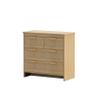4 Drawers Rattan Cabinet Natural Modern Contemporary Wood Finish Storage view 3