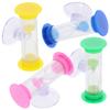 BESTOYARD 4 Pcs Kids Toothbrush Timer with Suction Cup, 2-Minute Sand Hourglasses for Brushing Teeth, 4 Colors, Compact Design for Bathroom Mirror or Countertop view 1