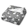 Cute Black Sheep Blanket Colorful Flower Cartoon Sheep Gray Soft Cozy Lightweight Throw Blanket for Children Girls Boys Bedroom Living Room Dorm Chair Sofa Travel 70x80in view 2