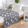 Cute Black Sheep Blanket Colorful Flower Cartoon Sheep Gray Soft Cozy Lightweight Throw Blanket for Children Girls Boys Bedroom Living Room Dorm Chair Sofa Travel 70x80in view 3