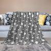 Cute Black Sheep Blanket Colorful Flower Cartoon Sheep Gray Soft Cozy Lightweight Throw Blanket for Children Girls Boys Bedroom Living Room Dorm Chair Sofa Travel 70x80in view 4