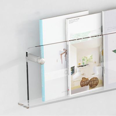 Wall Mount Acrylic Magazine Rack for Bathroom, Office Newspapers Holder Brochure Stand for Files Folders, Hanging Display Shelf Vinyl Records Storage Organizer ( Color : 1pcs , Size : L100cm/39.4in )