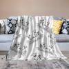 Cute Sheep Blanket Abstract Aesthetic Hand Drawn Sheep Cute Animal Black White Art Print Soft Cozy Lightweight Throw Blanket for Bedroom Living Room Dorm Chair Sofa Travel 40x50in view 4