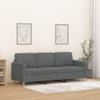 vidaXL Modern 3-Seater Sofa in Dark Gray Fabric - Comfortable Seating with Thick Padding & Breathable Upholstery - Sturdy Metal Frame Construction view 2