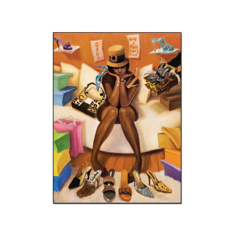 AAHARYA 'Choices' Art Print - Sterling BrownAfrican American Art Annie Lee Art Prints Canvas Painting Wall Art Poster for Bedroom Living Room Decor 20x26inch(51x66cm) Frame-style