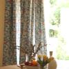1 Panel Set Linen Semi Blackout Curtains 102 Inches Long for Sliding Glass Door Window Treatments Drapes Living Room, Back Tab Floral Farmhouse Curtains, Off White Ivory Cream, 52x 102 Length, Blue view 1