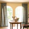 1 Panel Set Linen Semi Blackout Curtains 102 Inches Long for Sliding Glass Door Window Treatments Drapes Living Room, Back Tab Floral Farmhouse Curtains, Off White Ivory Cream, 52x 102 Length, Blue view 3