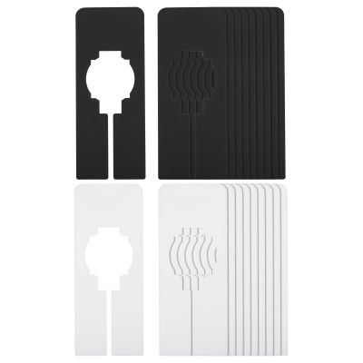PATIKIL Clothes Dividers, 20 Pack Rectangle Closet Clothing Rack Size Dividers, White, Black, Plastic