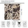 JanJCurt Cow Print Window Curtains, Brown Highland Cow Cowhide Curtains Rustic Western Farmhouse Animals Skin Wildlife Fur Print Window Drapes for Living Room Bedroom 84x84in view 2