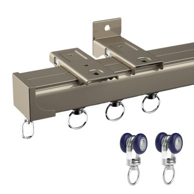 HJXGQJM Ceiling Curtain Track, Aluminum Ceiling Curtain Track, Ceiling Wall Mount Curtain Track System, Room Divider, Shower Window CurtainStraight Curtain TrackSliding Curtain Track,