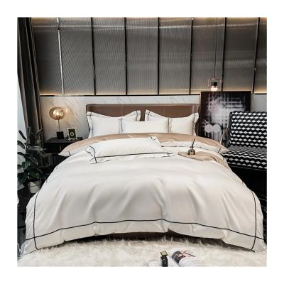Silk Luxury Embroidery Bedding Set Comfort Fit Multi Size Soft Bedding Set,duvets