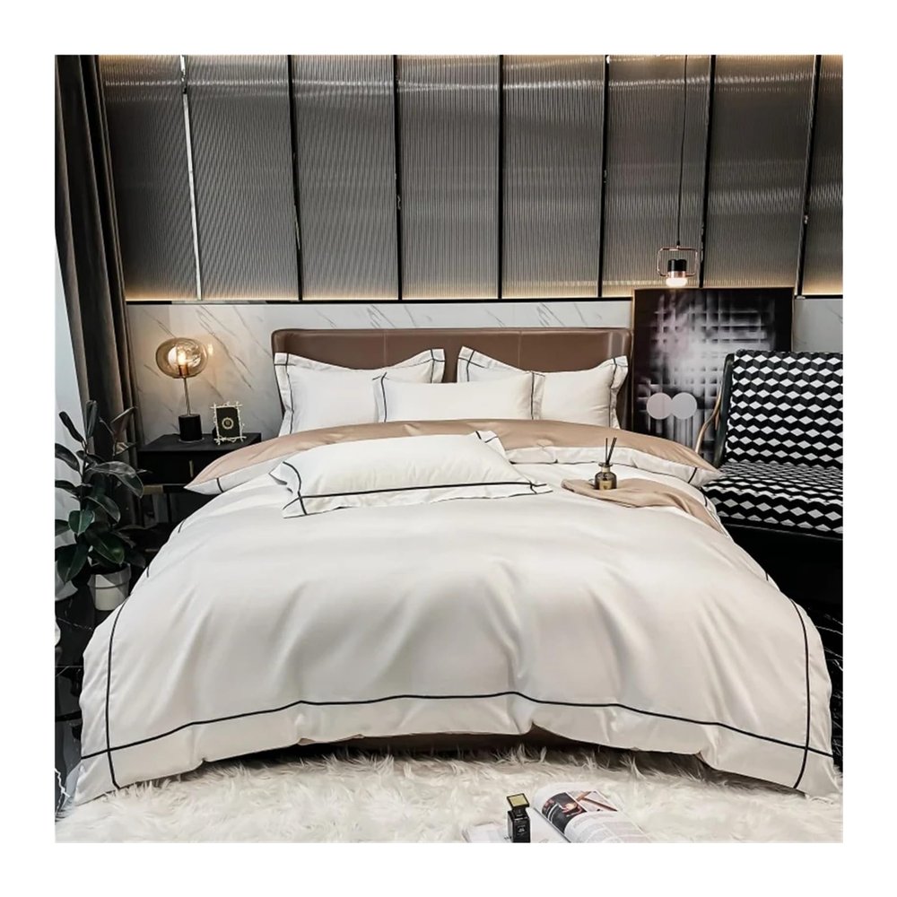 Silk Luxury Embroidery Bedding Set Comfort Fit Multi Size Soft Bedding Set,duvets