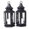 Black Metal Candle Holder Carriage Lanterns (2 PK) view 3