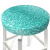 YIPOCH Turquoise Teal and Mint-Stool Covers Round Bar Stool Covers with Elastic bar Stool Cushions Round Chair Cover, Soft bar Stool Covers Round Stool Cover, Bar Stool Seat Covers13 in view 2