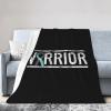 Cervical Cancer Warrior Awareness Ribbon Fleece Blanket 60"X50" Soft Micro for Bed Warm Comfort8 view 1