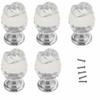 EFARMA Crystal Knobs, 5PCS 20mm Crystal Glass Furniture Handle Rose Flower Drawer Cabinet Handles and Knobs Kitchen Door Wardrobe Pull Handle (Color : Transparent) view 1
