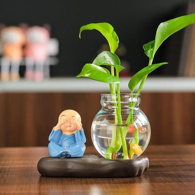 Retro Ceramic Planter for Plants Not Included Decorative Tabletop Ceramic Vase Flowerpot Beautiful Vintage Flower Pots Planters (Color : B)