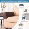 OWOW Armchair Arm Covers, Set of 2 Ultra Thick and Soft Stretch Armchair Slipcover, Pu Leather Anti-Slip Furniture Protector for Sofa Chair Recliner Couch Loveseat view 2