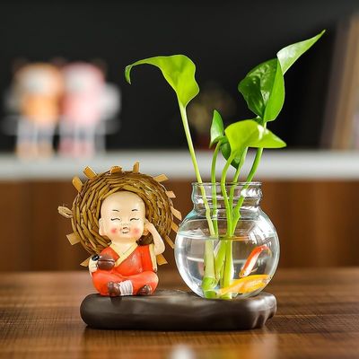 Retro Ceramic Planter for Plants Not Included Decorative Tabletop Ceramic Vase Flowerpot Beautiful Vintage Flower Pots Planters (Color : J)