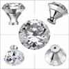 Crystal Knobs, 40MM 8pcs Clear Glass Crystal Cabinet Knobs-Diamond Shape Wardrobe Door Knobs/Cupboard Drawer Pull Handle/Glass Dresser Knobs,Come with 3 Kinds of Screws ( Color : 8 Pcs , Size : Crysta view 2