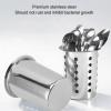 HEEPDD Stainless Steel Utensil Holder for Kitchen, Countertop Silverware Storage Rack, 5.4 x 3.4 Inch view 3