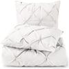 White Pinch Pleated Pintuck Duvet Cover Super King 100X120-5 Piece Set with Zipper Closure and Envolupe Closure Pillowcase Luxuriously Soft 100% Cotton view 1
