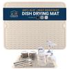 Silicone Dish Drying Mat for Kitchen Counter - Multi-Use 18 x 16 Inch Pad, Non-Slip & Heat-Resistant, Perfect Dish Drainer Mat by Lindas Essentials, Ideal Kitchen Accessory (Beige) view 1