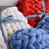 Amunpitic Chunky Knit Blankets, Knitted Blanket Soft, Chenille Chunky Knit Blanket Throw, Chunky Knit Throw Blanket, Handmade Knitted Weighted Blanket, for Bed & Sofa, Machine Washable view 3