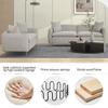 77.5" Velvet Upholstered Sofa with Armrest Pockets,3-Seat Couch with 2 Pillows and Golden Metal Legs for Living Room,Apartment,Home Office,Gray view 4
