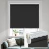 MiLin No Tools No Drill Cordless Roller Shades 100% Blackout Roller Windows Shades Thermal Insulated Reduce Noise Privacy Window Rolling Blinds for Windows and Office (Black, 68 1/2" W x 48" H) view 1