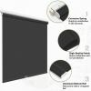 MiLin No Tools No Drill Cordless Roller Shades 100% Blackout Roller Windows Shades Thermal Insulated Reduce Noise Privacy Window Rolling Blinds for Windows and Office (Black, 68 1/2" W x 48" H) view 4
